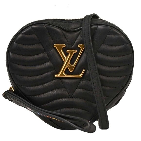 Louis Vuitton Handbags - Louis Vuitton Black New Wave Heart Clutch Shoulder Bag